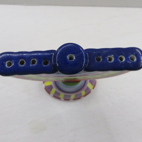Rite Lite Chanukah Hanukkah Express Handpainted Ceramic Mini Menorah Leiner 2008 - Picture 11 of 16